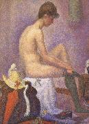 Georges Seurat The Post of Woman painting